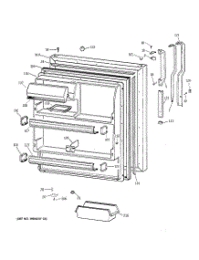 02 - Fresh Food Door parts for Ge Refrigerator TBX18JAZKRAA from AppliancePartsPros.com