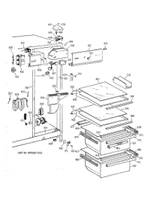 03 - Fresh Food Section parts for Ge Refrigerator TFX22JRZAAA from AppliancePartsPros.com