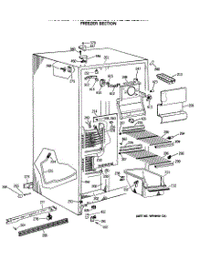 02 - Freezer Section parts for Ge Refrigerator TFX24ZASBAD from AppliancePartsPros.com