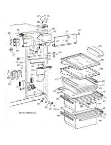 04 - Fresh Food Section parts for Ge Refrigerator TFX27ZRXDBB from AppliancePartsPros.com
