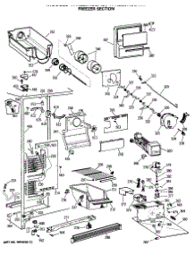 02 - Freezer Section parts for Ge Refrigerator TFX22JRSBWH from AppliancePartsPros.com