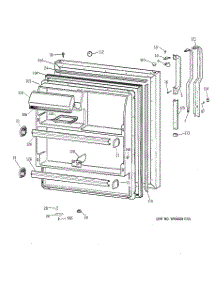 02 - Fresh Food Door parts for Ge Refrigerator TBX18DIXXRWW from AppliancePartsPros.com