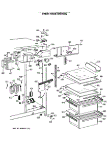 03 - Fresh Food Section parts for Ge Refrigerator MSK22GRSCAD from AppliancePartsPros.com