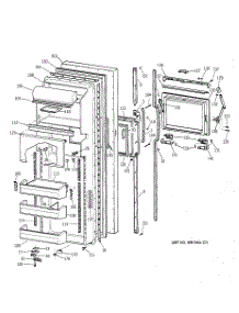 02 - Fresh Food Door parts for Ge Refrigerator TFG24ZFXDWH from AppliancePartsPros.com
