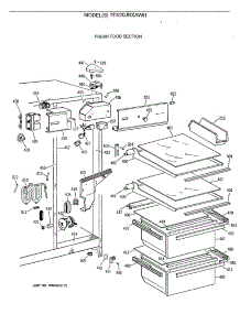 03 - Fresh Food Section parts for Ge Refrigerator TFX20JRXAWH from AppliancePartsPros.com