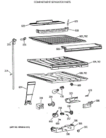 05 - Compartment Separator Parts parts for Ge Refrigerator TBX18SIXBRAA from AppliancePartsPros.com