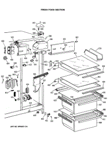 03 - Fresh Food Section parts for Ge Refrigerator MSH24GRTAAA from AppliancePartsPros.com