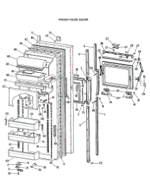 02 - Fresh Food Door parts for Ge Refrigerator TFX27FHD from AppliancePartsPros.com