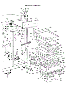 04 - Fresh Food Section parts for Ge Refrigerator TFX27FHD from AppliancePartsPros.com