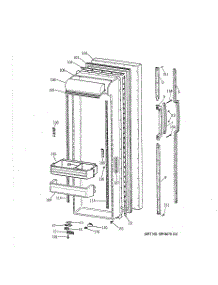 02 - Fresh Food Door parts for Ge Refrigerator MSX27DRXDAA from AppliancePartsPros.com
