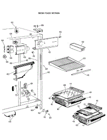 02 - Fresh Food Section parts for Ge Refrigerator TFF20BAB from AppliancePartsPros.com