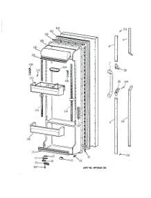 02 - Fresh Food Door parts for Ge Refrigerator TFJ24PRXBWW from AppliancePartsPros.com