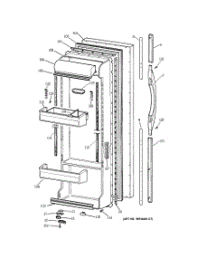 02 - Fresh Food Door parts for Ge Refrigerator TFK22PRBCAA from AppliancePartsPros.com