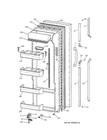02 - Fresh Food Door parts for Ge Refrigerator TPX21PRXDBB from AppliancePartsPros.com