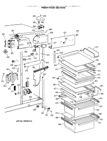 04 - Fresh Food Section parts for Ge Refrigerator TFX27VRSBAD from AppliancePartsPros.com