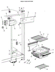 02 - Fresh Food Section parts for Ge Refrigerator TFF19LAB from AppliancePartsPros.com