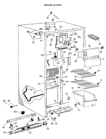 03 - Freezer Section parts for Ge Refrigerator TFF19LAB from AppliancePartsPros.com