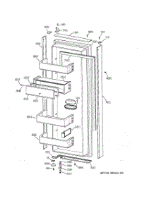 02 - Fresh Food Door parts for Ge Refrigerator ZIS36NYB from AppliancePartsPros.com