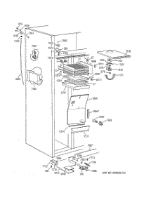 03 - Freezer Section parts for Ge Refrigerator ZIS36NYB from AppliancePartsPros.com