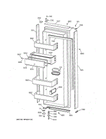 02 - Fresh Food Door parts for Ge Refrigerator ZIS36NXA from AppliancePartsPros.com