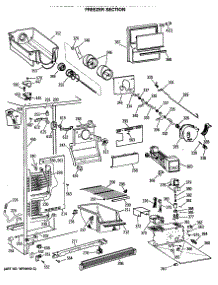 02 - Freezer Section parts for Ge Refrigerator TFH22JRSBWH from AppliancePartsPros.com