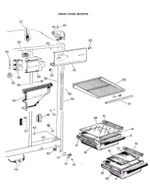 03 - Fresh Food Section parts for Ge Refrigerator TFX20PFC from AppliancePartsPros.com