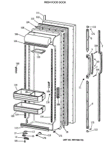 02 - Fresh Food Door parts for Ge Refrigerator TFA24RMA from AppliancePartsPros.com