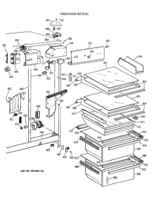 04 - Fresh Food Section parts for Ge Refrigerator TFA24RMA from AppliancePartsPros.com
