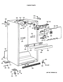 03 - Cabinet Parts parts for Ge Refrigerator TBE24JASMRWH from AppliancePartsPros.com