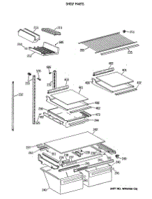 04 - Shelf Parts parts for Ge Refrigerator TBE24JASMRWH from AppliancePartsPros.com