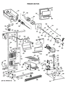 02 - Freezer Section parts for Ge Refrigerator MSG22GRSCWH from AppliancePartsPros.com
