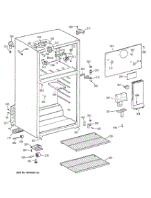 02 - Cabinet parts for Ge Refrigerator TBX18LYBBRWW from AppliancePartsPros.com
