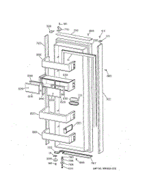 02 - Fresh Food Door parts for Ge Refrigerator ZISW48DYB from AppliancePartsPros.com