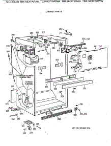 03 - Cabinet Parts parts for Ge Refrigerator TBX19DIYBRWW from AppliancePartsPros.com