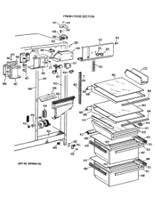 03 - Fresh Food Section parts for Ge Refrigerator TFG22ZATCWH from AppliancePartsPros.com