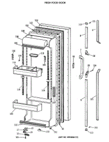 02 - Fresh Food Door parts for Ge Refrigerator TFZ24PEXAWH from AppliancePartsPros.com