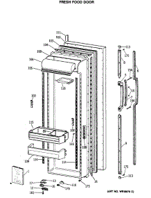 02 - Fresh Food Door parts for Ge Refrigerator TFX27ZRSBAD from AppliancePartsPros.com