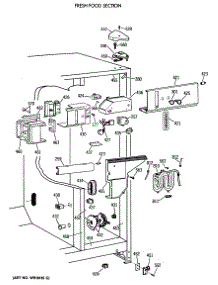 04 - Fresh Food Section parts for Ge Refrigerator TFG24PEVAWH from AppliancePartsPros.com