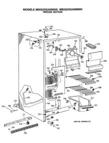 02 - Freezer Section parts for Ge Refrigerator MSG22GASMWH from AppliancePartsPros.com