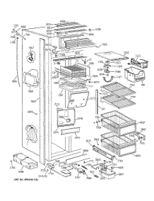 03 - Freezer Section parts for Ge Refrigerator ZIS42NSB from AppliancePartsPros.com