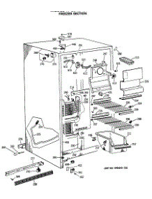 02 - Freezer Section parts for Ge Refrigerator TFG24ZASCWH from AppliancePartsPros.com