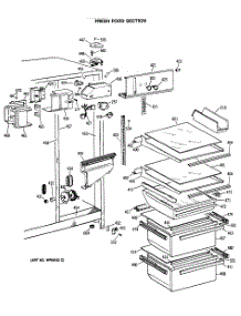 03 - Fresh Food Section parts for Ge Refrigerator TFG24ZASCWH from AppliancePartsPros.com