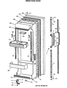 02 - Fresh Food Door parts for Ge Refrigerator TFG24ZRSMWH from AppliancePartsPros.com