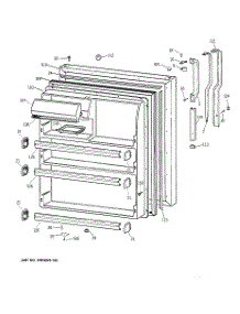 02 - Fresh Food Door parts for Ge Refrigerator TBX21TAYERWW from AppliancePartsPros.com