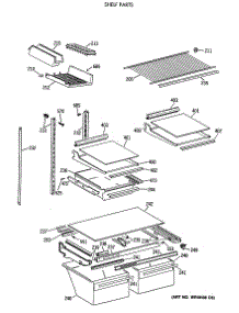 04 - Shelf Parts parts for Ge Refrigerator TBT21JATERWH from AppliancePartsPros.com