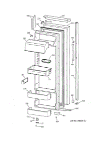 02 - Fresh Food Door parts for Ge Refrigerator TPX24SIYABS from AppliancePartsPros.com