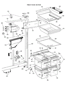 03 - Fresh Food Section parts for Ge Refrigerator TFF24ZCB from AppliancePartsPros.com