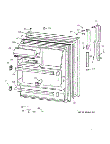 02 - Fresh Food Door parts for Ge Refrigerator TBX18DIXNRWW from AppliancePartsPros.com