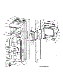02 - Fresh Food Door parts for Ge Refrigerator TFK27ZFXEAA from AppliancePartsPros.com