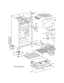02 - Cabinet parts for Ge Refrigerator TBT18TABMRAA from AppliancePartsPros.com